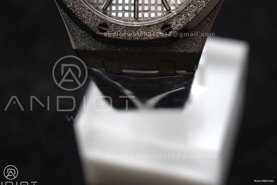 SA3120 Affordable Frosted SS Super SS 15454 On Textured White Dial Royal Clone Oak 1033 Edition APSF 1:1 Best 37mm Bracelet 1002